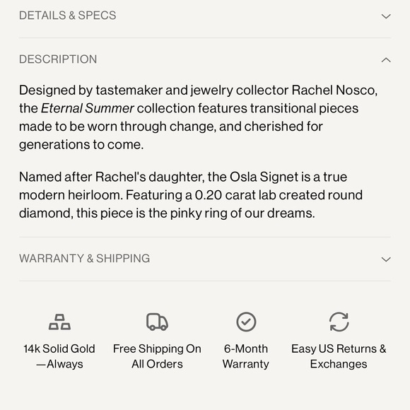 Kinn x Rachel Nosco Osla signet ring - Picture 4 of 9